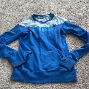 Nike Women's Two-Tone Blue Crew Neck Sweater